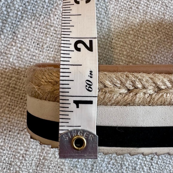 NAUTICA Tidegate Black White Stripe Espadrille Slides Slip On Sandals Womens 8.5 - Picture 13 of 15